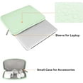 thumbnail image 2 of Mosiso Laptop Sleeve for MacBook Air 15 inch M3 A3114 M2 A2941 Lenovo Dell HP Asus Acer, Protective Neoprene Notebook Bag with Small Case, Honeydew Green, 2 of 5