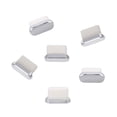 thumbnail image 1 of GOOHOCHY Tapones de tapón anti-polvo de plata Tipo-C de 6pcs para proteger el puerto de datos de datos del teléfono móvil, 1 of 8