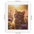 thumbnail image 2 of Paint By Numbers Kit for Adults Beginner - DIY Cat In Sunlit Flower Meadow Canvas Painting Kits for Adults, Frameless Paint By Number for Adults for Home Wall Decor 16x20 Inch, 2 of 7
