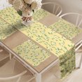 thumbnail image 2 of Ambesonne Yellow Table Runner & Placemats, Rose Arrangements Spring, Placemat 4 pcs + Runner 14"x72", Green and Pale Yellow, 2 of 2