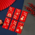 thumbnail image 4 of YAOMOBB Colorful Red Envelope 6Pcs Chinese Wedding Red Envelopes Bronzing Chinese Letter Print Lucky Money Cash Packets Celebration Gift, 4 of 7