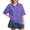 Dark Blue, variant on Domzest Polo Shirts for Women Button Lapel Collared Short Sleeve Striped Summer Tops Oversized Business Casual Basic Tees Dark Blue XXL
