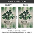 thumbnail image 3 of St. Patrick's Day Yard Flags Irish Garden Flag Shamrock Clovers Green Welcome Holiday House Flag 12.5''×18'' 2PCS Burlap Vertical Double Sided Garden Flags for Home,garden Decor, 3 of 3