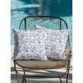 thumbnail image 4 of Waterproof Outdoor Throw Pillows with Inserts 16"x16" Set of 2, Blue Flower Soft Decorative Pillowcases for Couch Bedroom, Vintage Farmhouse Boho Leaf Spring Summer Pillow Covers for Sofa Living Room, 4 of 8