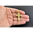 thumbnail image 7 of Yellow Diamond Cross Pendant .925 Sterling Silver Pave Setting Mens Charm .30 Ct, 7 of 7