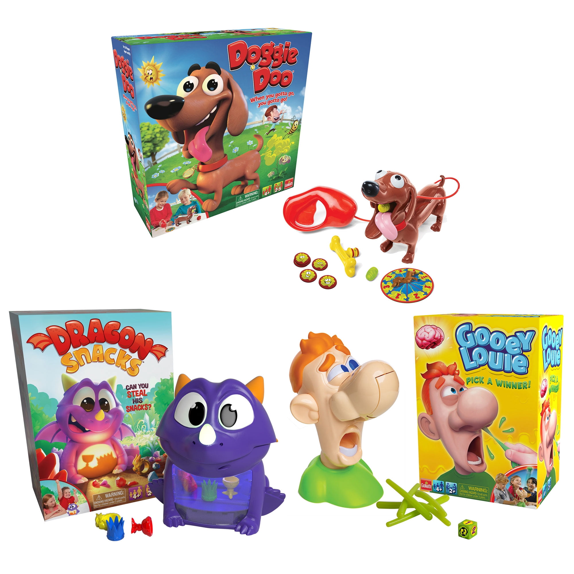 Goliath Gooey Louie Game w/ Dragon Snacks Memory and Doggie Doo