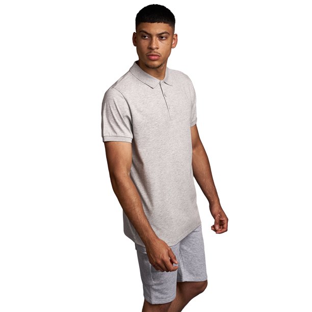 Juice - Polo Pritchard Jaspeada para Hombre (Gris Claro)