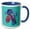 Blue/White, variant on 3drose, Blue and Red Siamese Fighting Fish Betta Splendens, 11oz Two-tone Yellow Mug