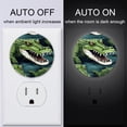 thumbnail image 3 of HemaKayy 2 Pack Plug-in LED Night Light, Plug-In, Dusk To Dawn Sensor, Warm White, Compact, Ambient Lighting, LED Lights for Bathroom, Hallway, Bedroom, Living Room - Crocodile in Tropical River, 3 of 8