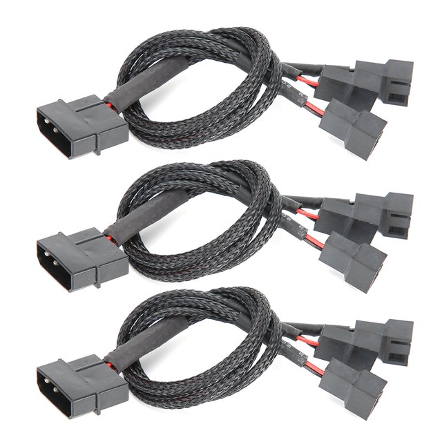 Cable de extensión de 3 piezas, divisor de 1 a 3 vías, adaptador de 4 pines a 4 pines + 3 pines + 3 pines