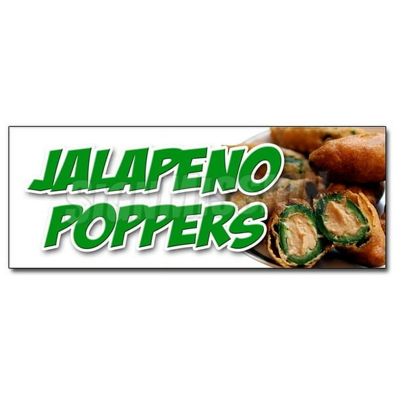 48" JALAPENO POPPERS DECAL sticker fresh hot stuffed deep fried spicy pepper