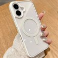 thumbnail image 2 of Fashion Clear Magnetic For Magsafe Wireless Charge Case For iPhone 16 15 14 Plus 13 12 Mini 11 Pro Max XS Max XR Acrylic Cover Grey For iPhone 11ProMax, 2 of 6