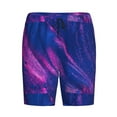thumbnail image 7 of JUNZAN Neon Gradient Blue Pattern Sleep Pajama Shorts for Men,Men's Pajama Bottoms,Sleepwear,Pj Shorts, 7 of 7