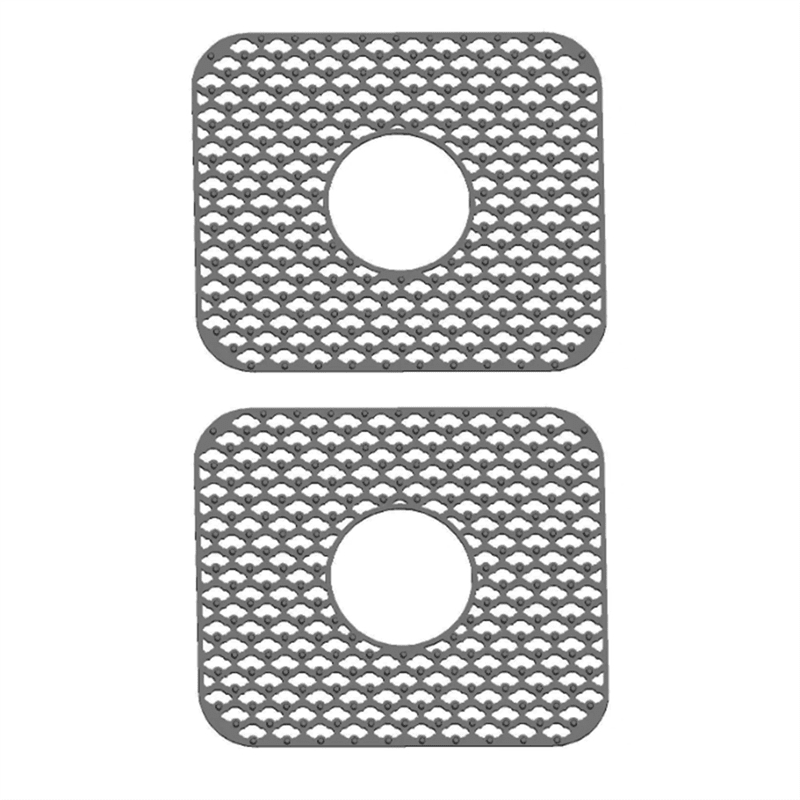 SNOWINSPRING Silicone Sink Mat, 2 Pcs NonSlip Folding Kitchen Sink