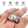 thumbnail image 2 of Miangastore 1Pc Elastic Finger Ring Watch Heart Shape Quartz Watch Retro Watch for Men Women, 2 of 9