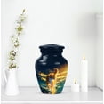 thumbnail image 6 of Cat Small Cremation Urns For Adult Human Ashes 3 Inch - Burial Urns For Human Ashes Adult Female Keepsake Remains - Blue Mini Urn For Women & Men - Miniature Urn For Mother And Father, 6 of 7