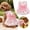 Pink, variant on Cute Pink Floral Dog Dress with Large Bow Knot Sleeveless Ruffle Pet Skirt Breathable Summer Dog Apparel for Small Dogs Puppy Spring Walks Casual Outings and Pet Owners(L)