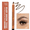 Amber Brown, variant on RUBY VIBE CO Aluminum Wood Eyebrow Pencil with Grooming Brush, Charcoal Gray 0.042 oz