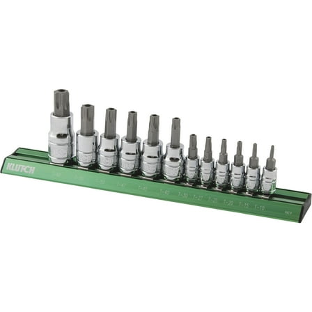 Klutch Tamper-Resistant Star Bit Set, 12-Pc.
