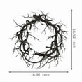 thumbnail image 3 of Halloween Black Branch Wreath With Light,16.92 In Artificial Hanging Halloween Wreath,Halloween Dead Branch Garland Decoration,Halloween Horror Wreath for Indoor Outdoor Party Window Wall Decor(1pc), 3 of 5