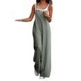 thumbnail image 2 of Women\'s Casual Loose Sleeveless Bib Overalls Jumpsuits Long Baggy Pants Rompers Wide Leg Jumpsuits, 2 of 5