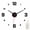 Black, variant on 3D DIY Luminous Acrylic Wall Clock Set Frameless Glow In Dark Silent Modern Large Decorative Mirror Sticker Kit Adjustable Size Battery Operated Living Room Home Office Decor