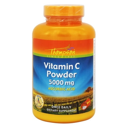 Thompson - Vitamin C Powder Ascorbic Acid 5000 mg. - 8 (Best Topical Vitamin C With Ascorbic Acid)