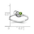thumbnail image 2 of Primal Gold 14 Karat White Gold 3mm Peridot and AAA Diamond Ring, 2 of 3