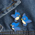 thumbnail image 2 of Broche de aleación con forma de gota de aceite y forma de pájaro de dibujos animados con forma de pájaro azul esmaltado, para abrigo, sombrero, camisa, insignia, accesorios, 2 of 6