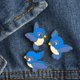 thumbnail image 2 of Broche de aleación con forma de gota de aceite y forma de pájaro de dibujos animados con forma de pájaro azul esmaltado, para abrigo, sombrero, camisa, insignia, accesorios, 2 of 6