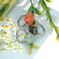 thumbnail image 4 of Xiao Hua Anillo natural hecho a mano, adecuado para hombres y mujeres, anillo de piedra natural envuelto a mano con alambre de cobre plateado personalizado, anillo ajustable para mujeres (amarillo), 4 of 4