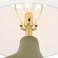 thumbnail image 4 of 360 Lighting Lyrah 25" High Mid Century Modern 3-Way Table Lamp Green Glaze Finish Ceramic Single White Shade Living Room Bedroom, 4 of 9