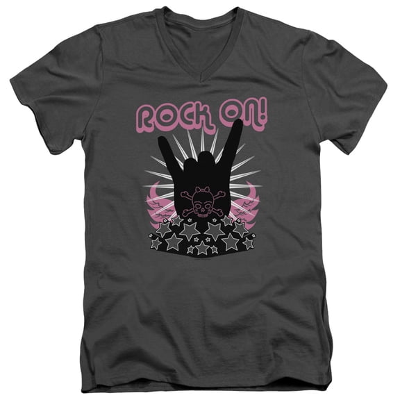 - Rock On - Slim Fit V Neck Shirt - Large