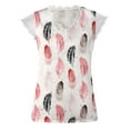 thumbnail image 3 of Pntutb Womens Plus Size V-Neck Sleeveless Lace Blouse T-Shirt Floral Printing Loose Tops, 3 of 6