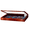 Blue Felt, variant on Trade Show Display Case Portable - w/ Acrylic Side Guards (Cherry)