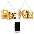 thumbnail image 3 of Bee Day Letter Hanger, Door Sign Hanger, Yellow Bee Wood Decor, 3 of 4