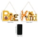 thumbnail image 3 of Buy 2 get 10% off Bee Day Letter Hanger Door Sign Hanger Yellow Bee Wooden Hanger Decoration, 3 of 4
