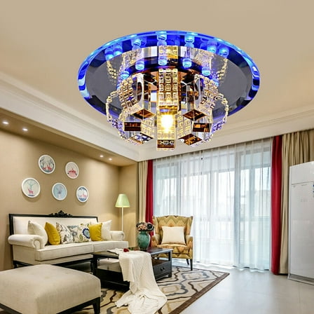 Modern K9 Crystal LED Ceiling Lamp Chandelier Pendant Lights Flush Mount Fixture