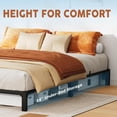 thumbnail image 6 of Memoryfield Metal Queen Bed Frame, 8" High Platform Bed Frame, Heavy Duty 800Lbs Capacity, No Box Spring, No Screws Needed with Reinforced Slats, Easy Assembly, Black, 6 of 6