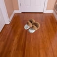 thumbnail image 4 of WHAMVOX 1 Pair Khaki Design Removable Furry Clogs Liners Winter Plush Warmth Indoor Activities, 4 of 8