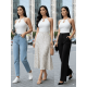 thumbnail image 5 of Blusas Mujer Casual Unitalla Camiseta Dama Blusa Crop Top Strec, 5 of 8