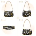 thumbnail image 2 of Ryvnso Cartoon Cats Womens Chain Shoulder Bag Tote Handbags Clutch Hobo Purse with Zipper for Travel, 2 of 7