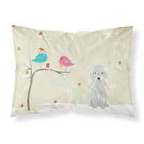 Christmas Presents between Friends Bedlington Terrier - Blue Fabric Standard Pillowcase