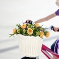 thumbnail image 2 of Front Handlebar Wicker Bike Basket Kids Rattan Detachable Basket Container for Children Balance Tricycle Easily Install Woven Accessory White, 2 of 8
