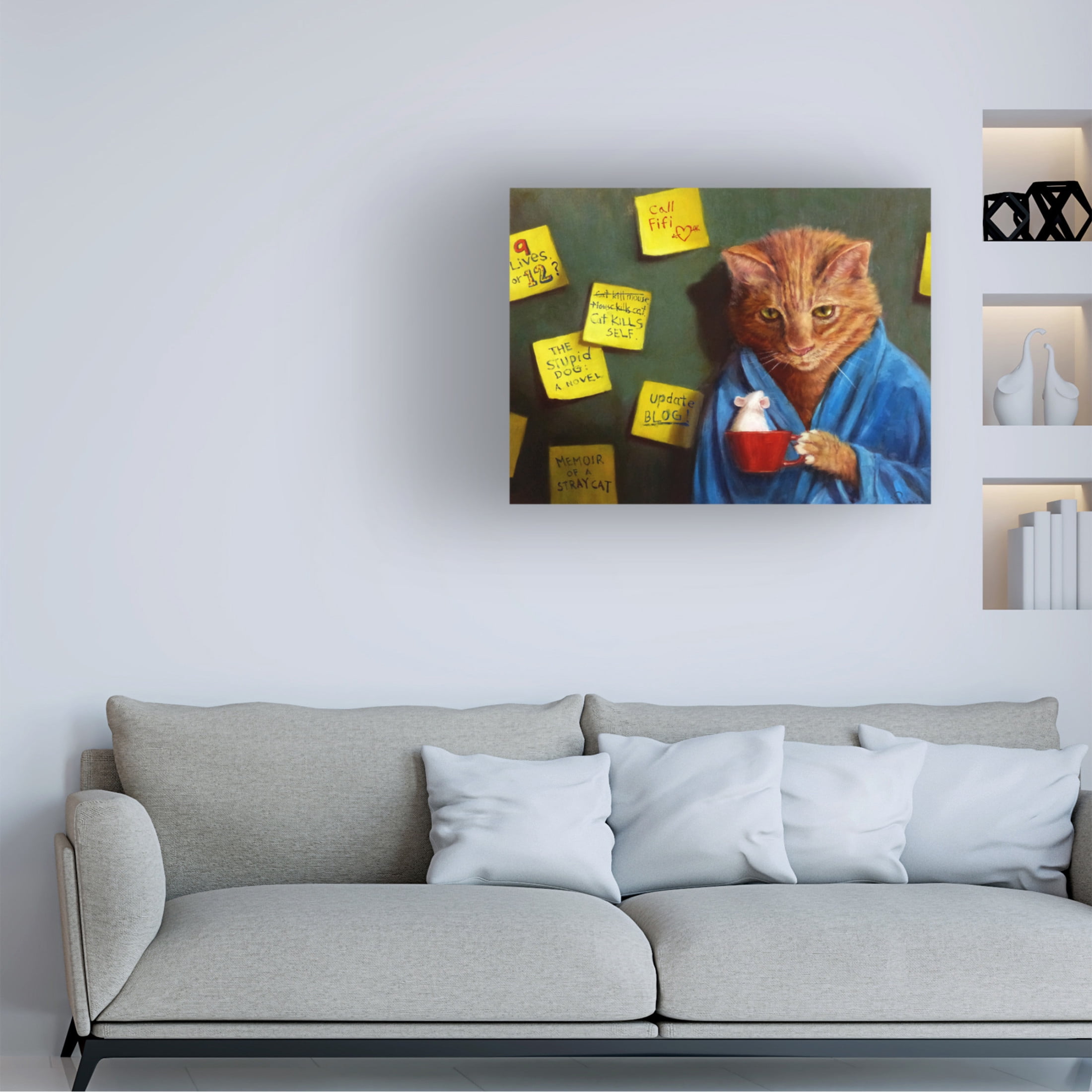 Canvas Wall Art - Lucia Heffernan 'Writers Block' Wall Art for Living Room, Bedroom, or Office Décor by Trademark Fine Art - 19 x 14 Inches