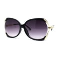 thumbnail image 1 of Womens Luxury Rhinestone Diva Butterfly Designer Sunglasses Black Smoke, 1 of 4