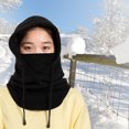 thumbnail image 2 of Cagoule Unisexe d'Automne et d'Hiver Coupe-Vent à Cordon, Chaude, pour l'Extérieur, Capuchon, Couvre-Chef, 2 of 8