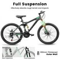 thumbnail image 4 of 24 Inch Mountain Bike Full Suspension 21-Speed Grip Shifters High Carbon Steel Frame Mechanical Disc Brakes Unisex for Adults, 4 of 7