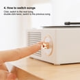 thumbnail image 3 of Gwong Electrónica Mini disco de vinilo retro inalámbrico Bluetooth-Compatible con altavoz de altavoz Control de control de música aux, 3 of 7