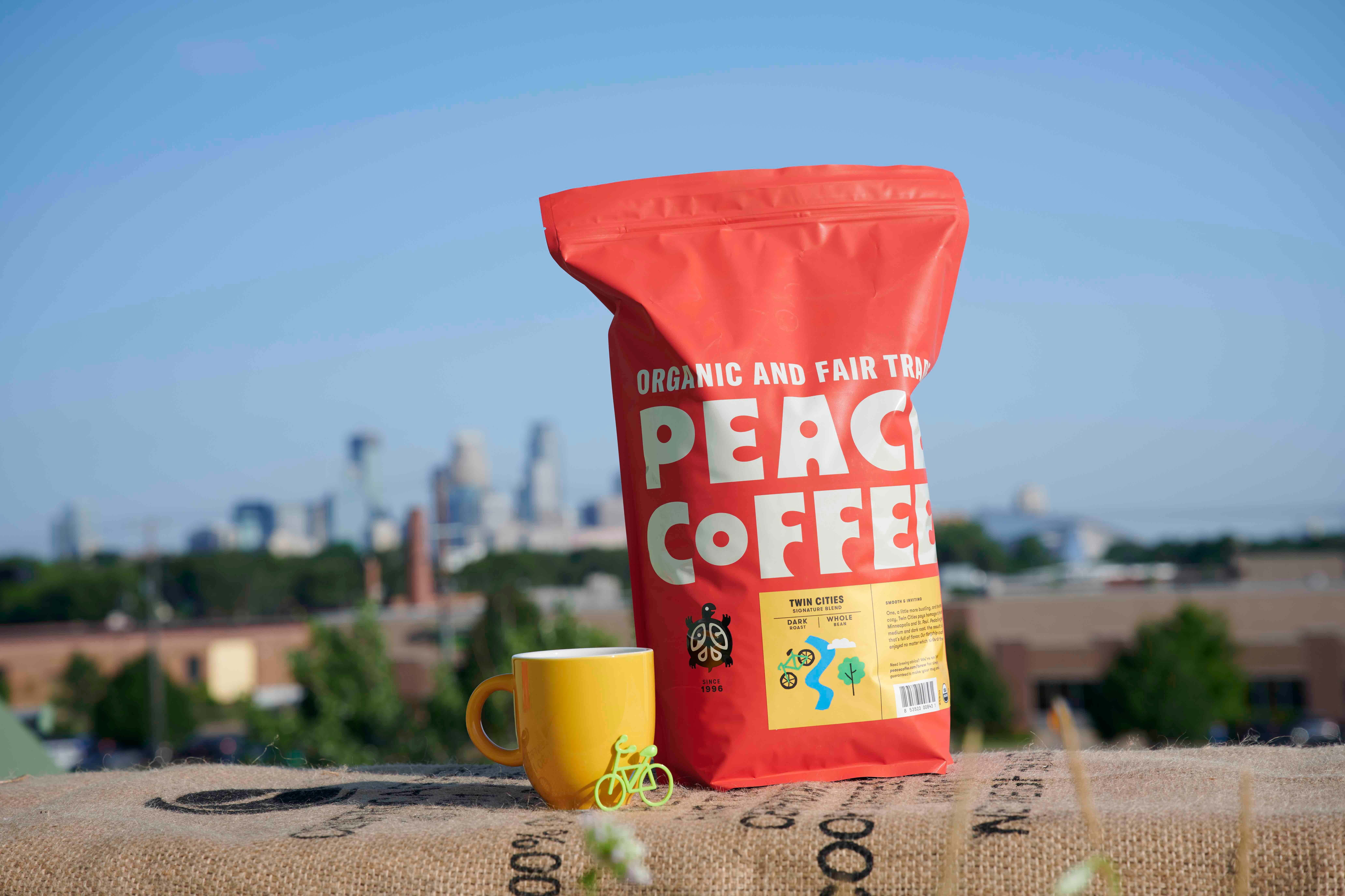 (Pack of 6), Peace Coffee Organic Twin Cities — Whole Bean, 12 oz
